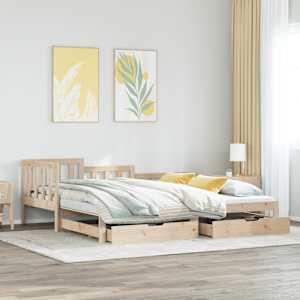 Válenda s přistýlkou a zásuvkami bez matrace 90x200 cm - obrázek 1