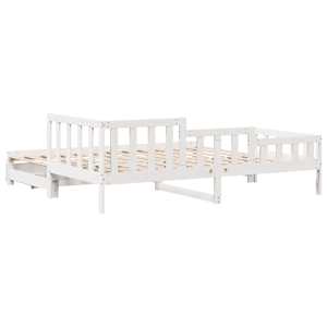 Válenda s přistýlkou a zásuvkami bez matrace bílá 90x200 cm - obrázek 7