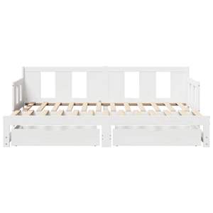 Válenda s přistýlkou a zásuvkami bez matrace bílá 80x200 cm - obrázek 4