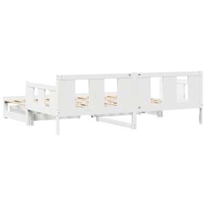 Válenda s přistýlkou a zásuvkami bez matrace bílá 90x190 cm - obrázek 7