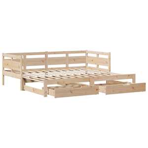 Válenda s přistýlkou a zásuvkami bez matrace 90x200 cm - obrázek 3