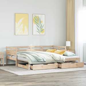 Válenda s přistýlkou a zásuvkami bez matrace 90x190 cm