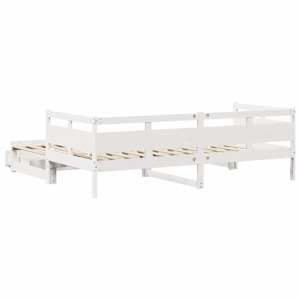 Válenda s přistýlkou a zásuvkami bez matrace bílá 90x190 cm - obrázek 7
