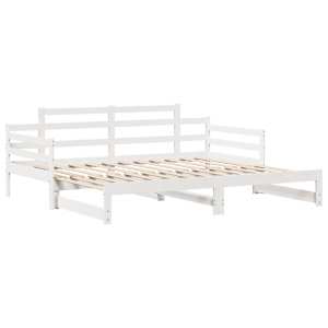 Válenda s přistýlkou a zásuvkami bez matrace bílá 90x200 cm - obrázek 5