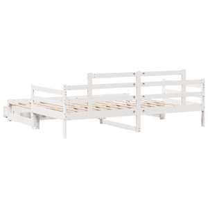Válenda s přistýlkou a zásuvkami bez matrace bílá 90x200 cm - obrázek 7