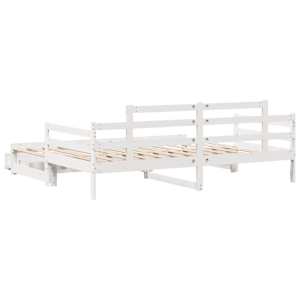 Válenda s přistýlkou a zásuvkami bez matrace bílá 80x200 cm - obrázek 7