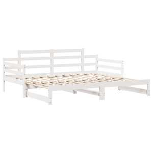 Válenda s přistýlkou a zásuvkami bez matrace bílá 90x190 cm - obrázek 5