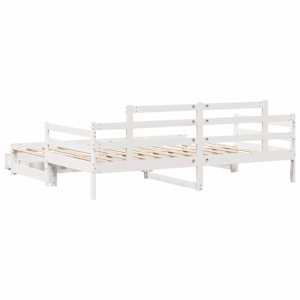 Válenda s přistýlkou a zásuvkami bez matrace bílá 90x190 cm - obrázek 7