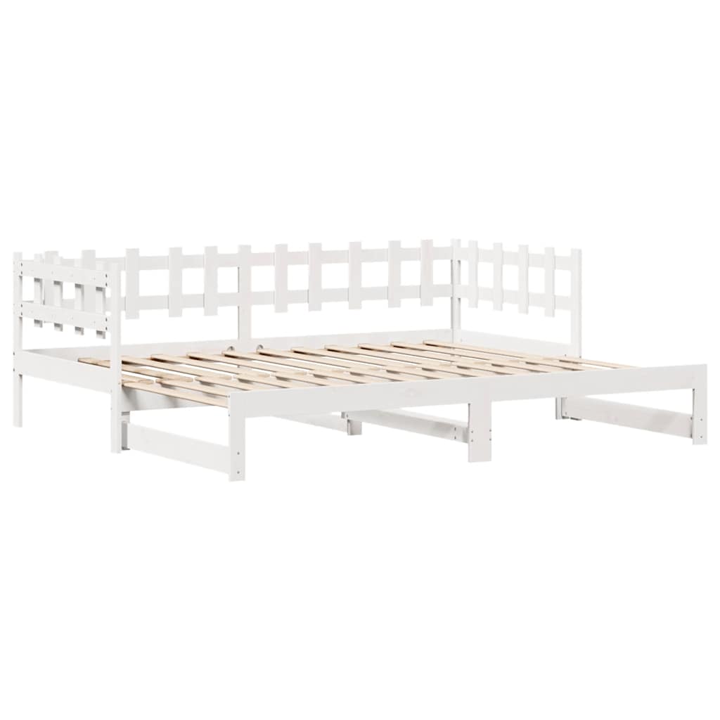 Vuodesohva rullilla ja laatikoilla ei patjaa valkoinen 90x200cm - Image 5