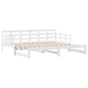 Válenda s přistýlkou a zásuvkami bez matrace bílá 80x200 cm - obrázek 5