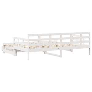 Válenda s přistýlkou a zásuvkami bez matrace bílá 80x200 cm - obrázek 7
