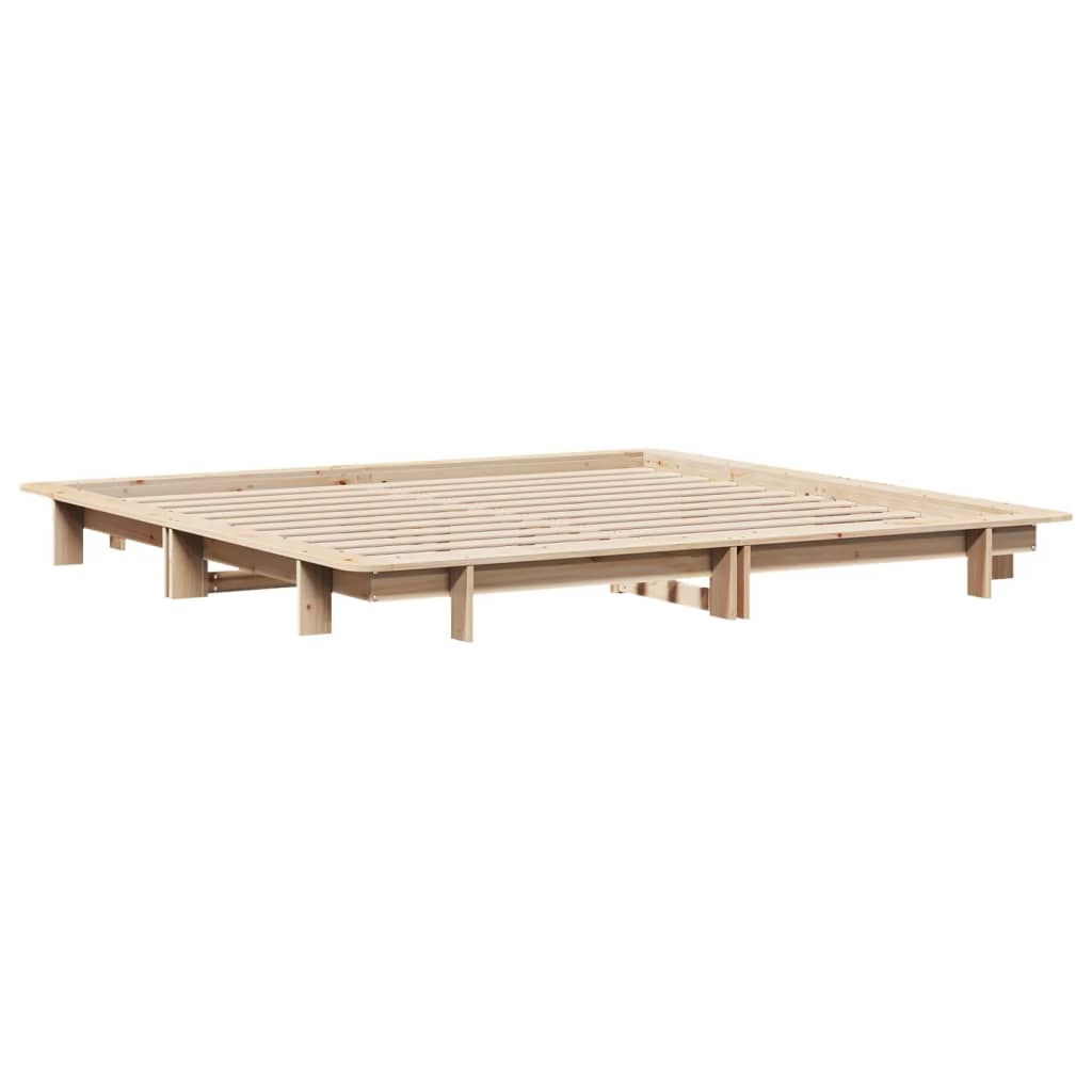 vidaXL Bedframe zonder matras massief grenenhout 180x200 cm afbeelding