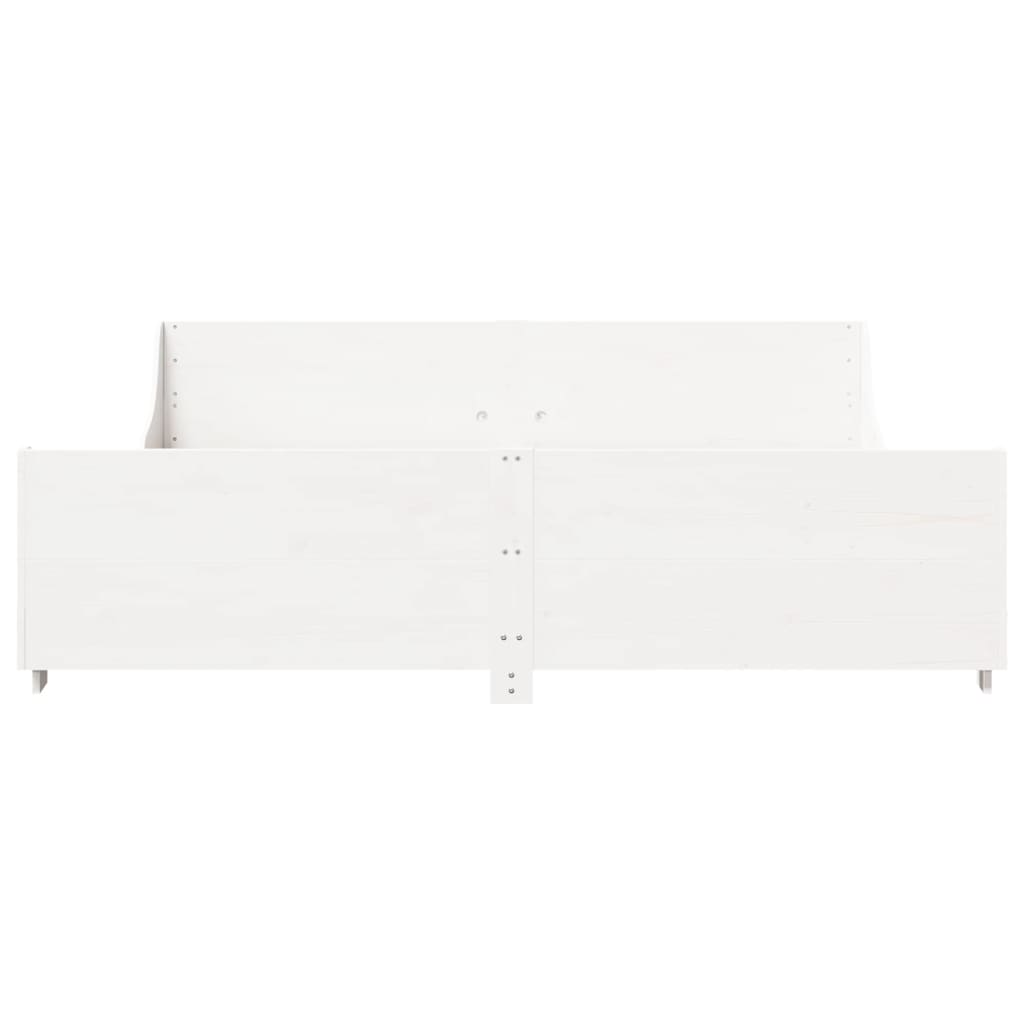 vidaXL Bedframe zonder matras massief grenenhout wit 180x200 cm, foto 4