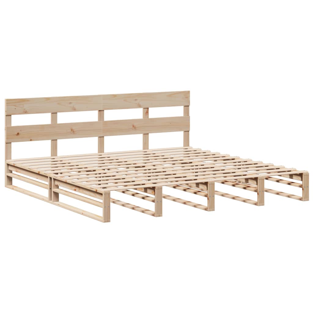 vidaXL Bedframe zonder matras massief grenenhout 180x200 cm afbeelding