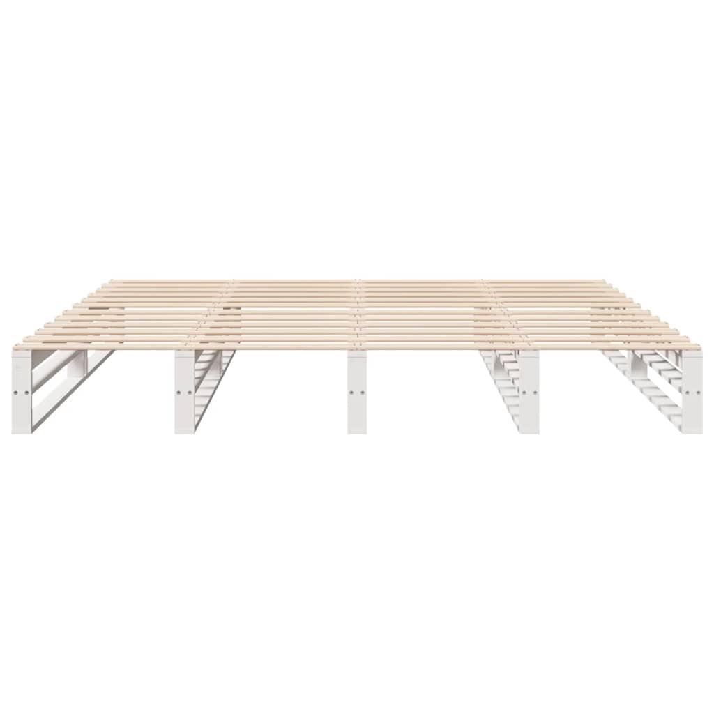 vidaXL Bedframe zonder matras massief grenenhout wit 200x200 cm, foto 4