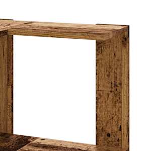 Rohová 5patrová knihovna old wood 50x50x179 cm kompozitní dřevo - obrázek 7