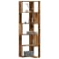  vidaXL 5 szintes antik fa szerelt fa sarok könyvespolc 50 x 50 x 179cm termék 2. képe