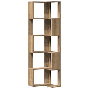 vidaXL 5-korruseline raamaturiiul k&auml;sit&ouml;&ouml;tamm 50x50x179 cm tehispuit