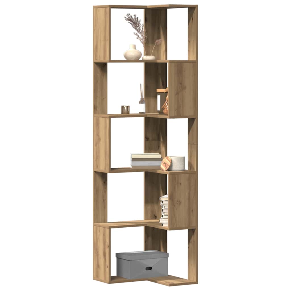 vidaXL Bibliotecă 5 nivel stejar artizanal 50x50x179 cm lemn prelucrat