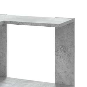 Rohová 3patrová knihovna betonově šedá 50x50x102 cm kompozit - obrázek 7