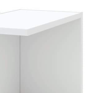 Nástěnná rohová police bílá 36,5x36,5x140 cm kompozitní dřevo - obrázek 7