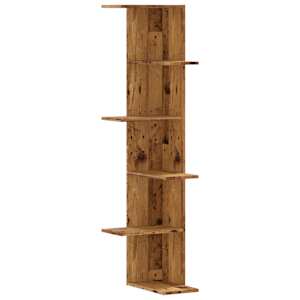 Nástěnná rohová police old wood 36,5 x 36,5 x 140 cm kompozit - obrázek 2
