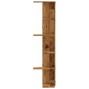 Nástěnná rohová police old wood 36,5 x 36,5 x 140 cm kompozit - obrázek 4