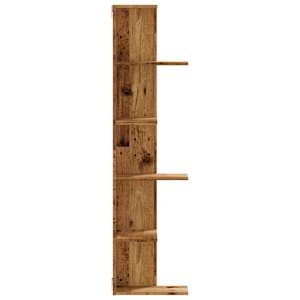 Nástěnná rohová police old wood 36,5 x 36,5 x 140 cm kompozit - obrázek 5