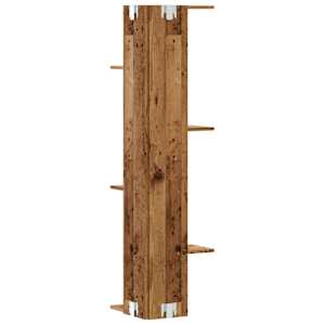 Nástěnná rohová police old wood 36,5 x 36,5 x 140 cm kompozit - obrázek 6