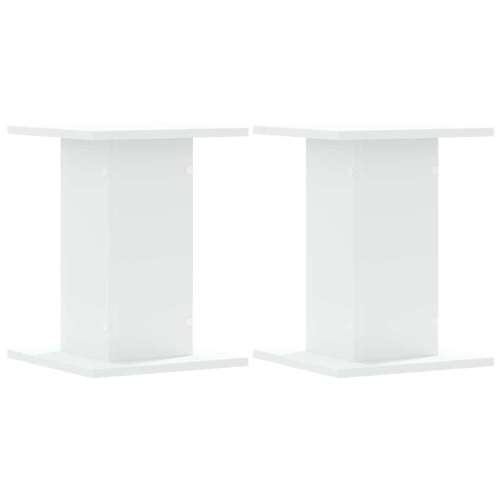 vidaXL Stojany na reproduktory 2 ks bílé 30x30x40 cm kompozitní dřevo