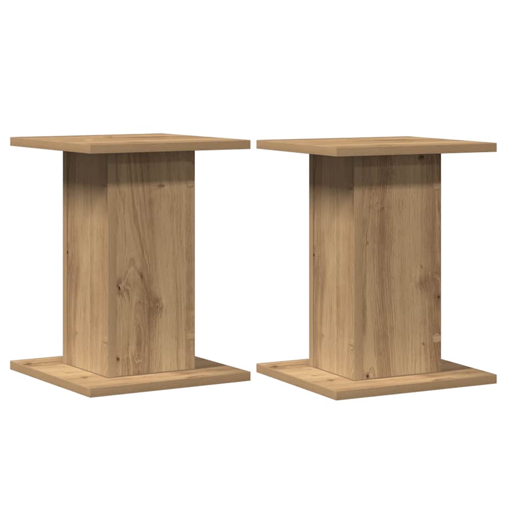 vidaXL Stojany na reproduktory 2 ks dub artisan 30x30x40 cm kompozit