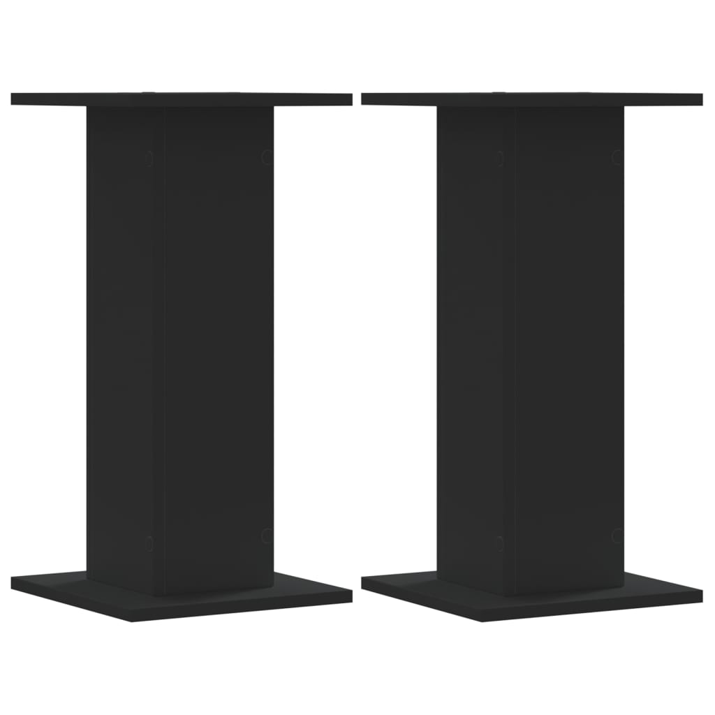 vidaXL Speaker Stands 2 pcs Black 118x118x236 Engineered Wood