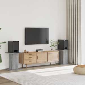 Stojalo za zvočnike 2 kosa siva sonoma 30x30x60 cm inž. les