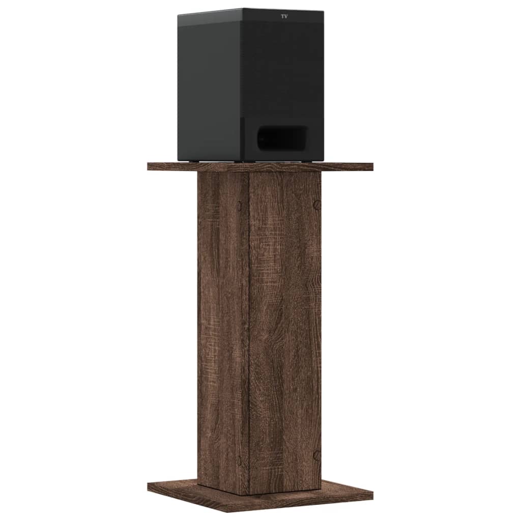 vidaXL Speakerstandaards 2 st 30x30x60 cm bewerkt hout bruin eiken