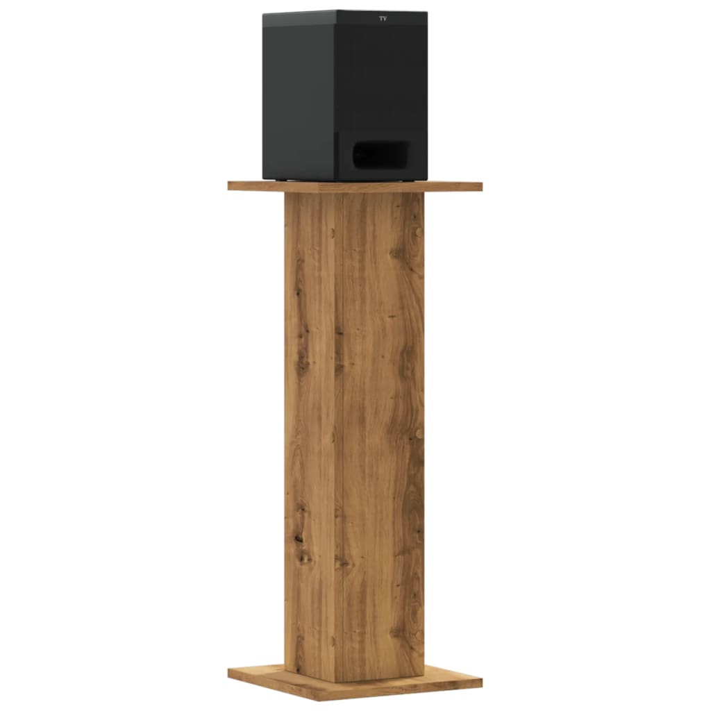 vidaXL Speaker Stands 2 pcs Artisian Oak 30x30x80 cm Engineered Wood