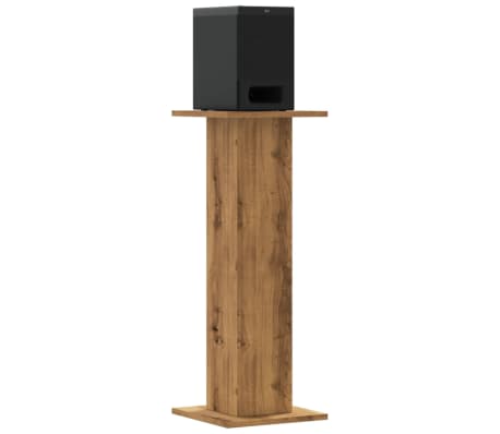 vidaXL Speaker Stands 2 pcs Artisian Oak 30x30x80 cm Engineered Wood