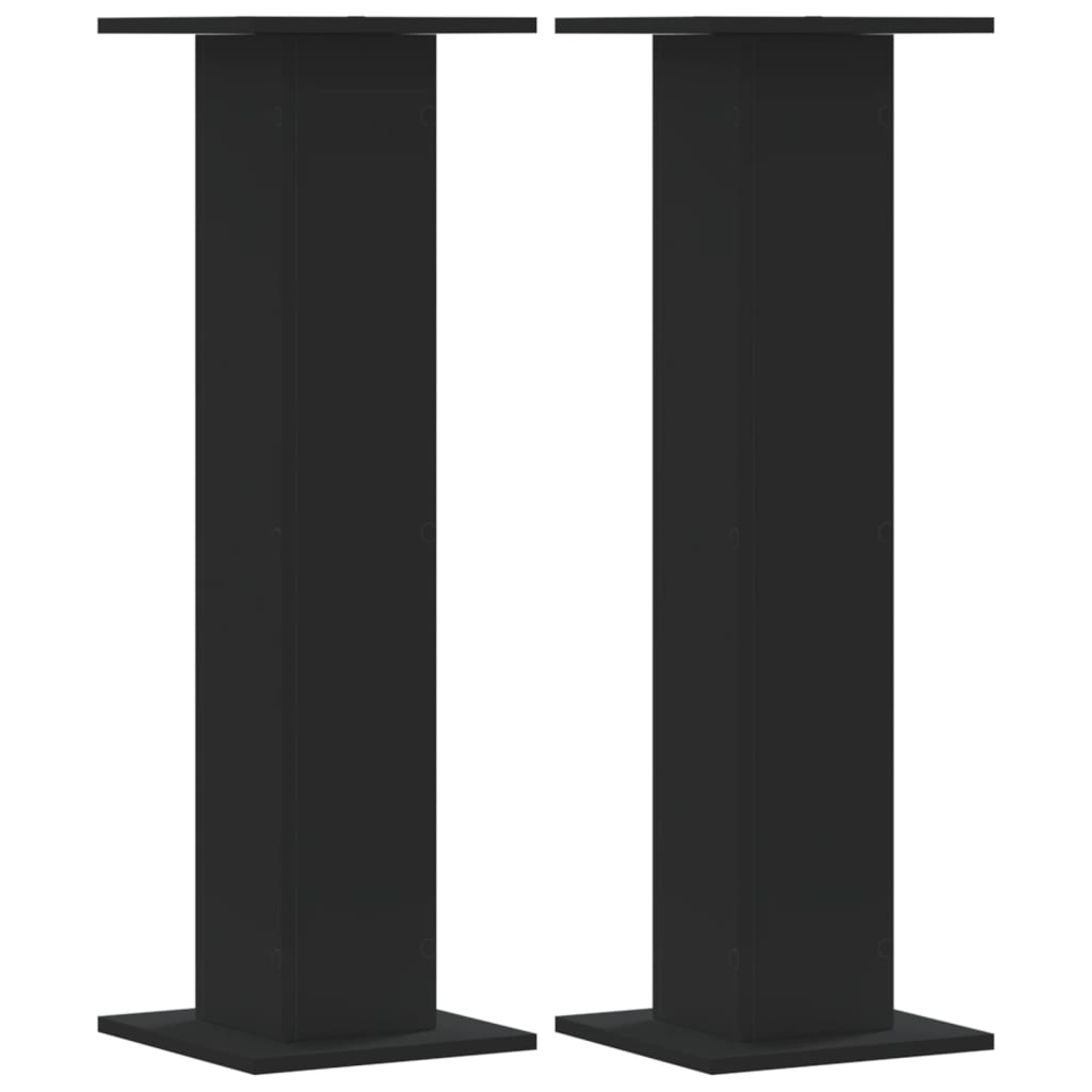 vidaXL Speaker Stands 2 pcs Black 118x118x374 Engineered Wood