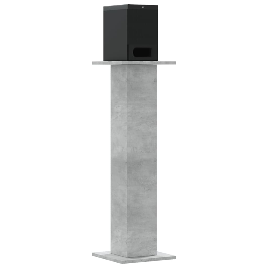 vidaXL Speakerstandaards 2 st 30x30x95 cm bewerkt hout betongrijs afbeelding