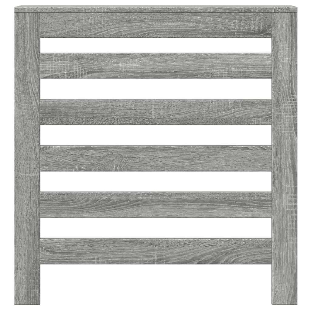 vidaXL Lämpöpatterin suoja harmaa Sonoma 78x20x82 cm tekninen puu