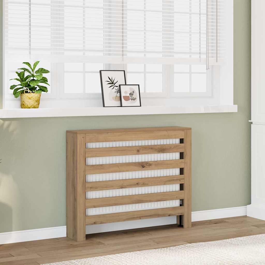 vidaXL Mască de calorifer stejar artizanal 104x20x82 cm lemn prelucrat