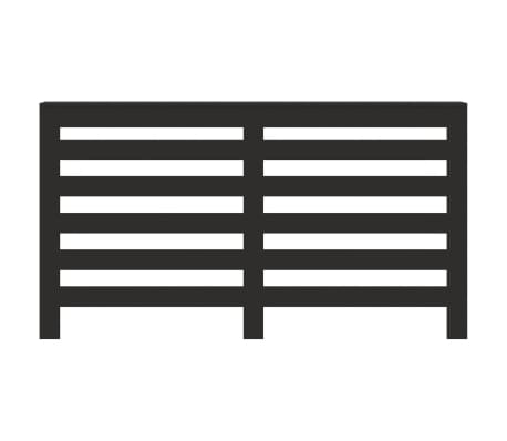 vidaXL Radiatorombouw 149x20x82 cm bewerkt hout zwart