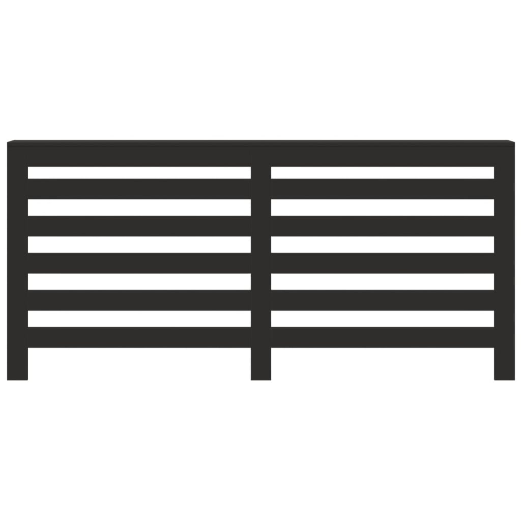 vidaXL Radiatorombouw 175x20x82 cm bewerkt hout zwart afbeelding