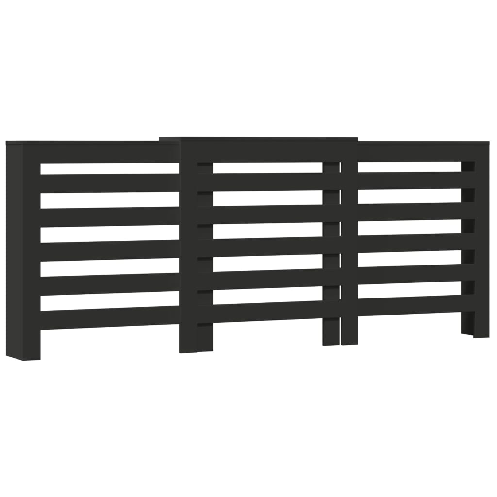 vidaXL Kryt na radiátor černý 205 x 21,5 x 83,5 cm kompozitní dřevo