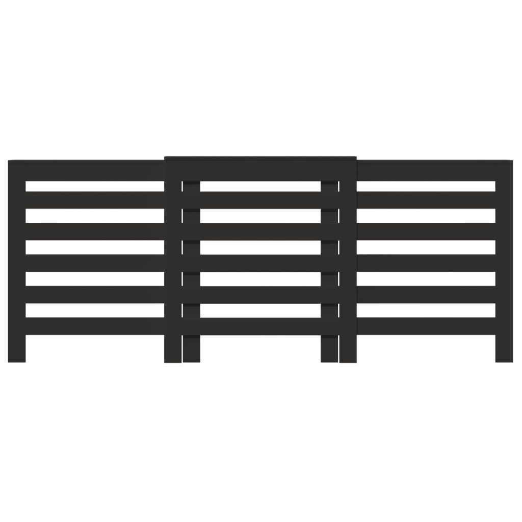 vidaXL fekete szerelt fa radiátorburkolat 205 x 21,5 x 83,5 cm