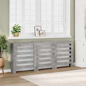 Pokrov za radiator betonsko siv 205x21,5x83,5 cm inženirski les