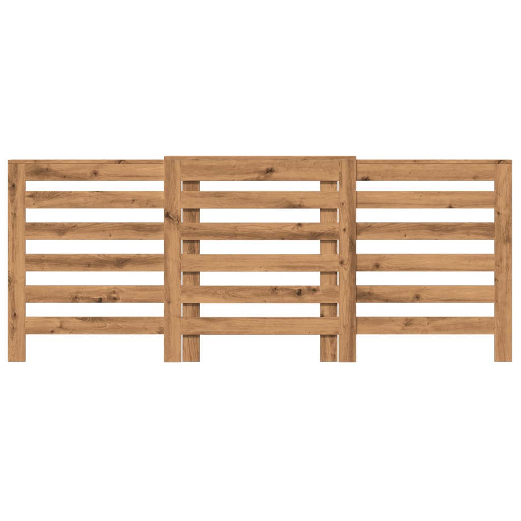 vidaXL kézműves tölgy szerelt fa radiátorburkolat 205 x 21,5 x 83,5 cm