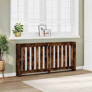 Pokrov za radiator dimljen hrast 175x20x82 cm inženirski les