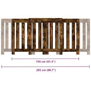 Kryt na radiátor kouřový dub 205x21,5x83,5 cm kompozitní dřevo - obrázek 10