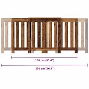 Kryt na radiátor old wood 205 x 21,5 x 83,5 cm kompozitní dřevo - obrázek 10