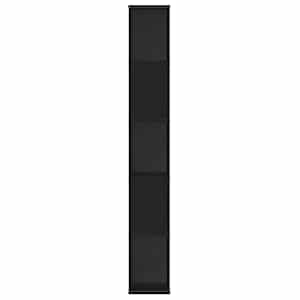 Knihovna 5patrová černá 80,5 x 23,5 x 162,5 cm kompozitní dřevo - obrázek 4